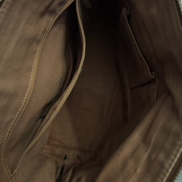 Fossil brown Patchwork Shoulder Bag Tote with Wrist Bag - Picture 10 of 12